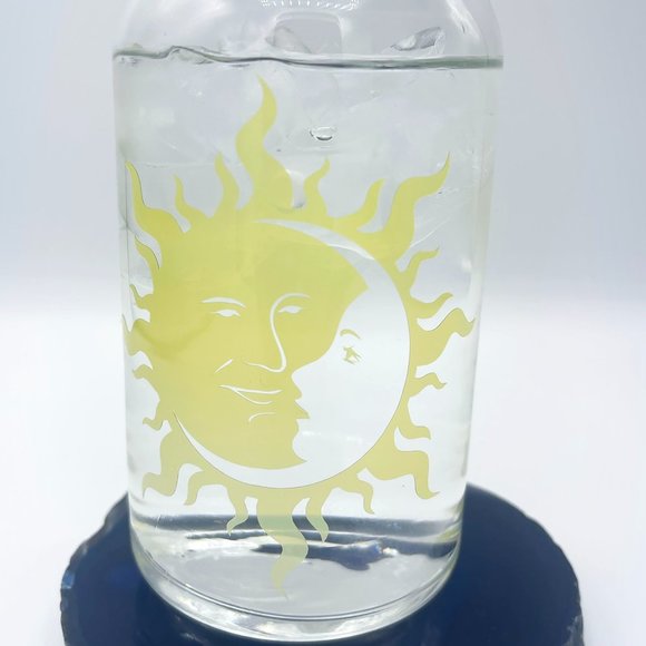 Sun Moon Color Changing Glass Cup, Beer Glass Can, Glass Coffee Cup, Soda Glass - Picture 3 of 3